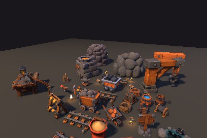 Low Poly Mine Props Pack - 100+ Mining Assets