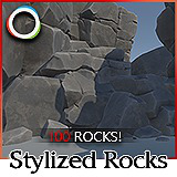 100 Stylized Modular Rocks