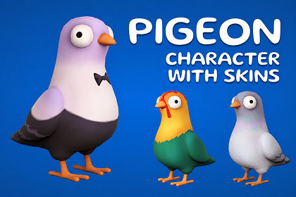 Pigeon Character Mobile Ready
