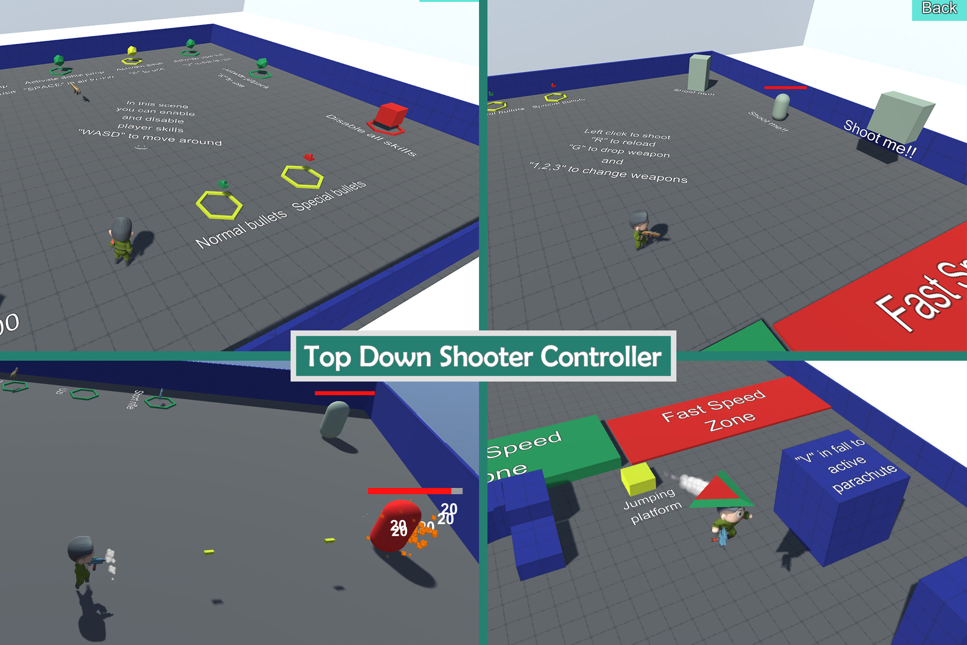 Top Down 2d Unity Controller Top Down Shooter Controller | Physics | Unity Asset Store