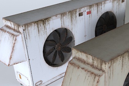 Rusty Rooftop AC hvac unit 4