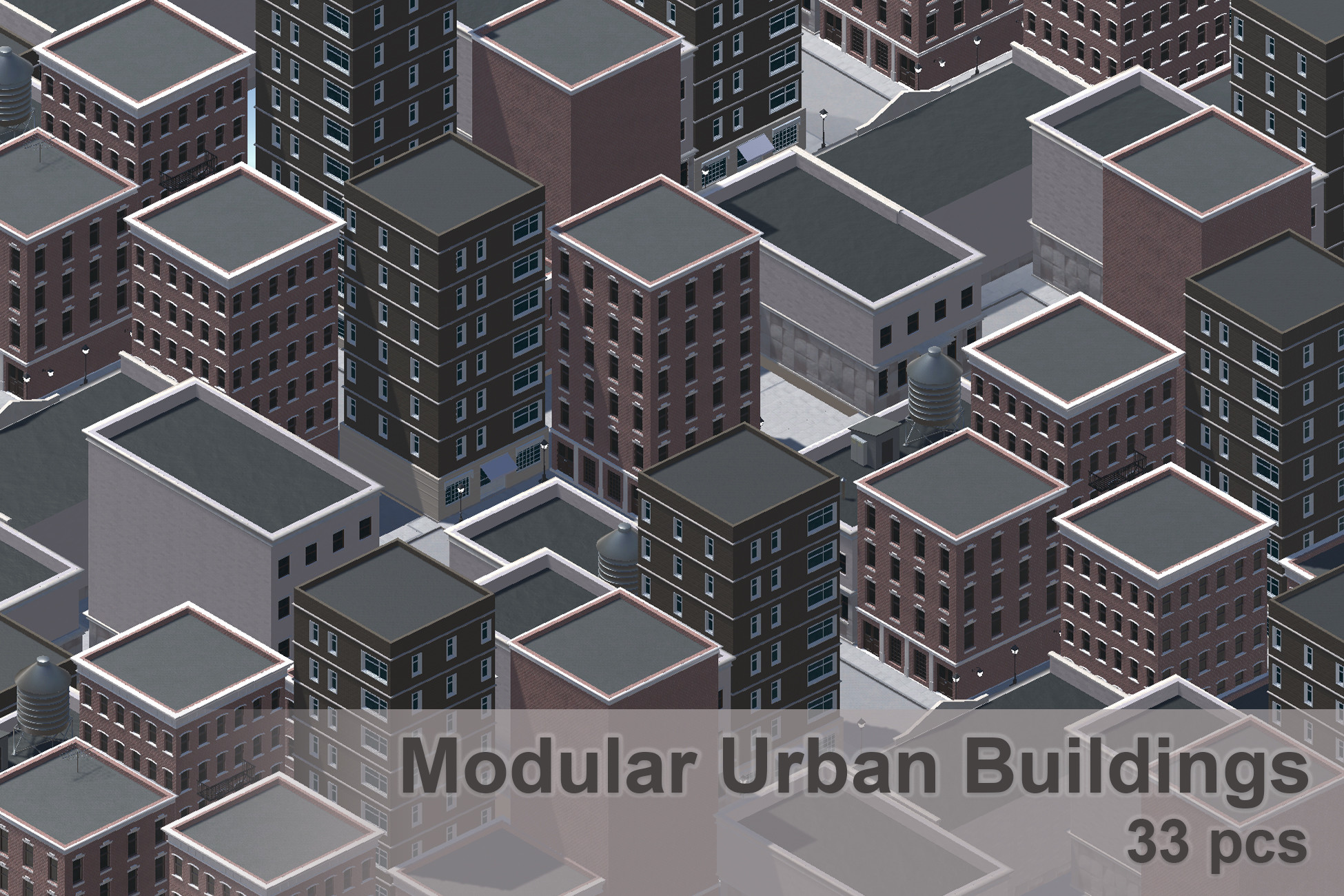 Modular Urban Buildings | 2D Building | Unity Asset Store