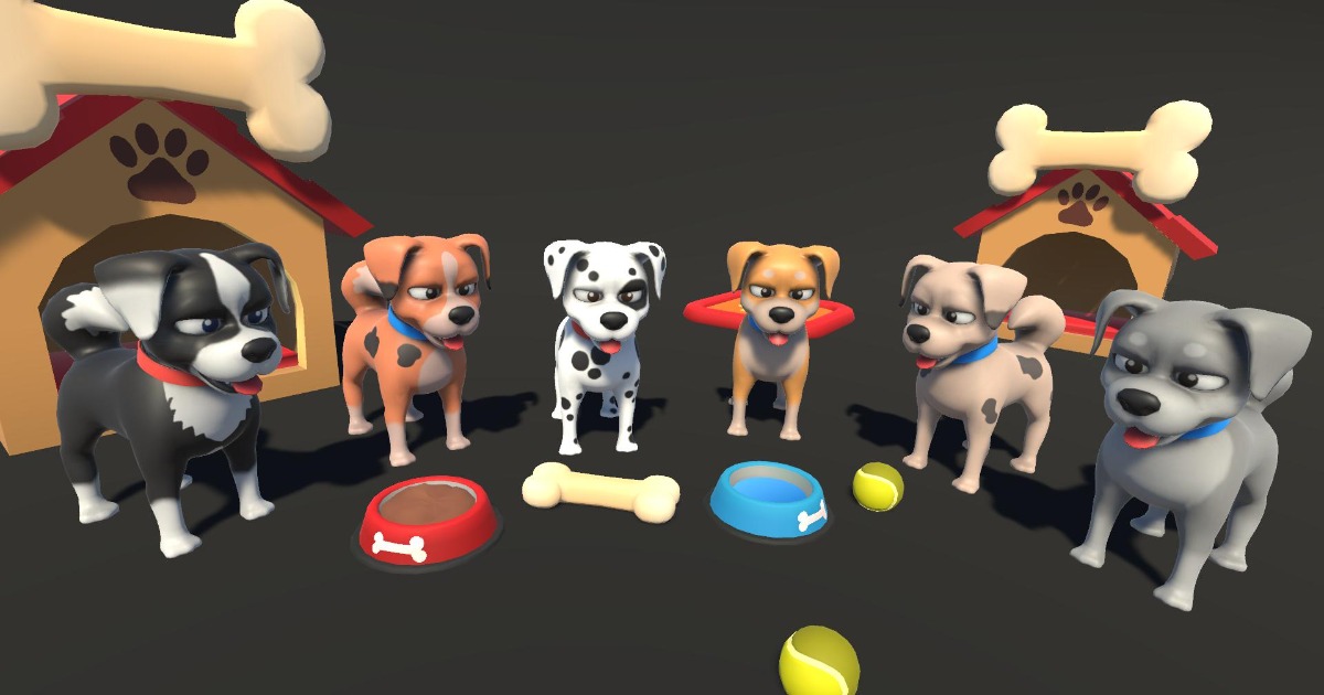 Unity Chain Dog Stylized Dog and Animations | 3D Animals | Unity Asset Store