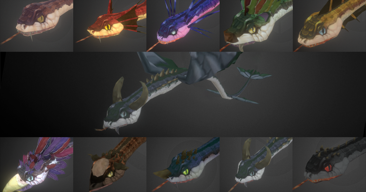 Pack - Elemental Small Amphipteran | 3D Creatures | Unity Asset Store