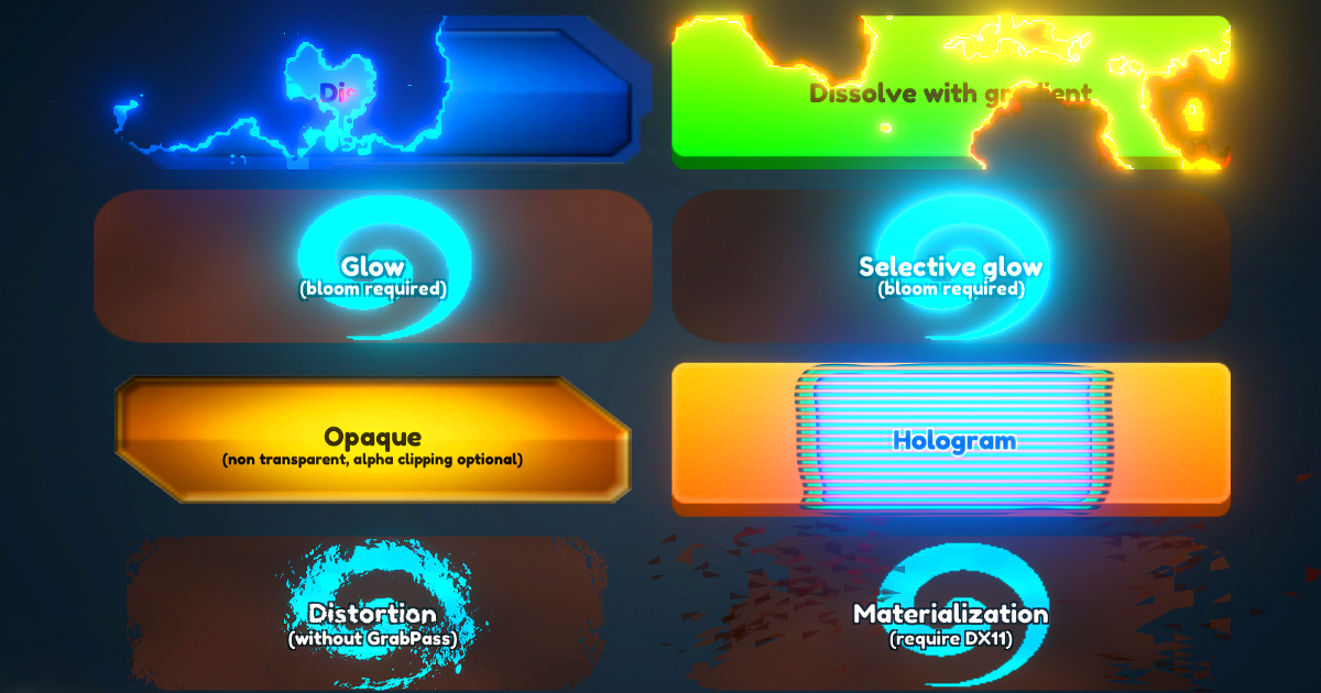 GUI Shaders Pack | VFX Shaders | Unity Asset Store