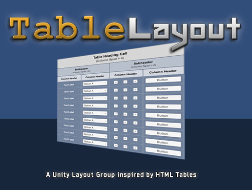 TableLayout: Advanced Layout Group for UnityUI | GUI Tools | Unity ...