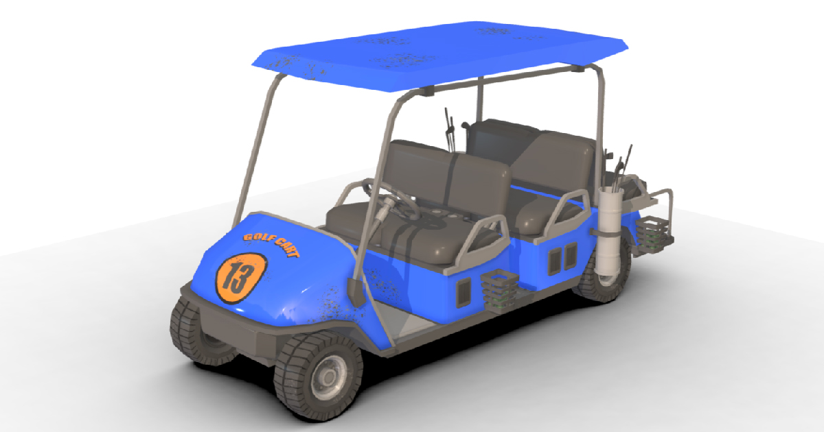 Golf Cart Low-Poly | 3D 지상 | Unity Asset Store