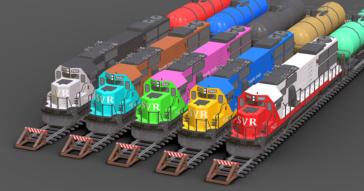 3D LowPoly Train Model # 5 | 3D Vehicles | Unity Asset Store