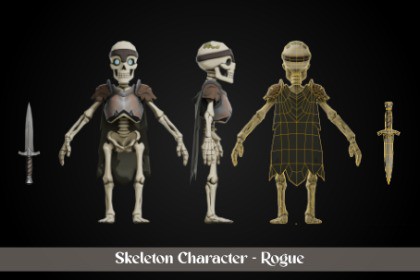 Stylized Skeleton Character - Rogue