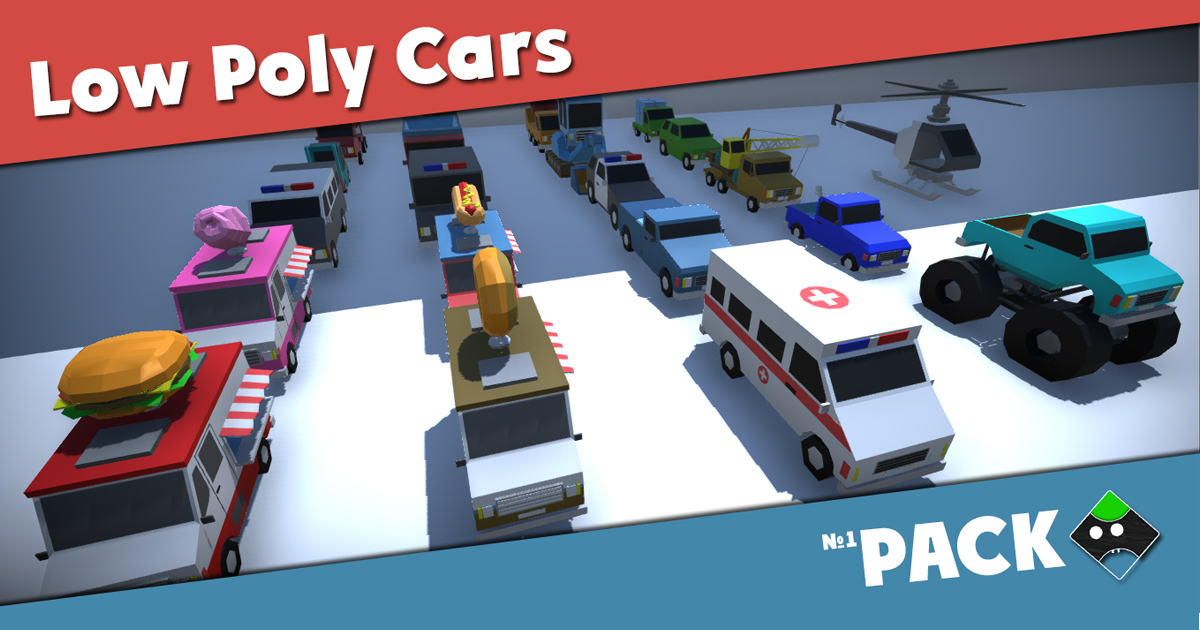 LowPolyCarsPack #1 | 3D Land | Unity Asset Store