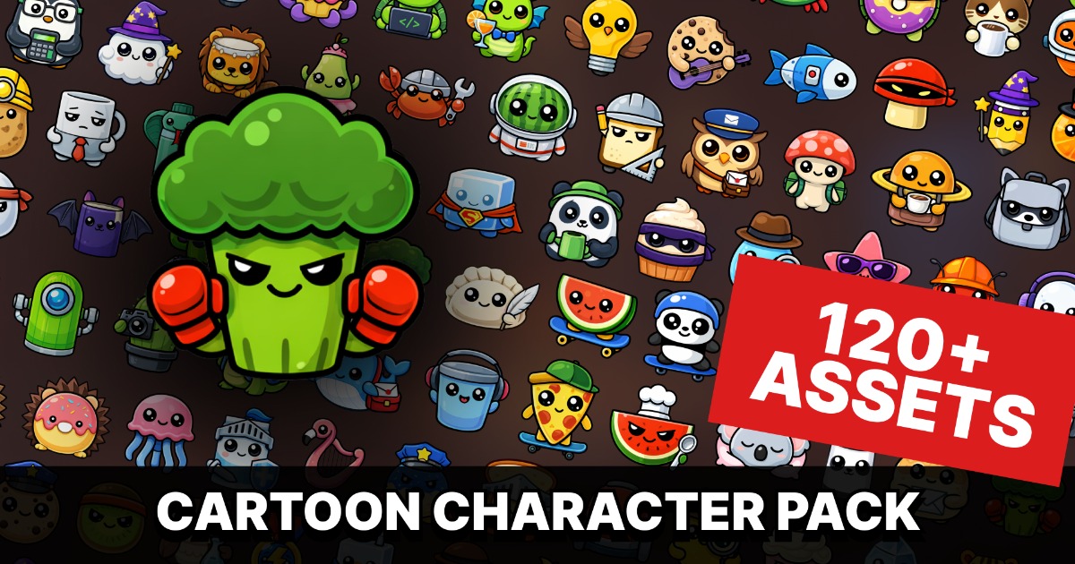 Cute Enemies Characters Icons Pack for Casual RPG Puzzle and Mobile Games
