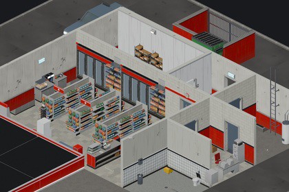 PAY INSIDE - Isometric Gas Station Tileset (2D Horror Sprites)