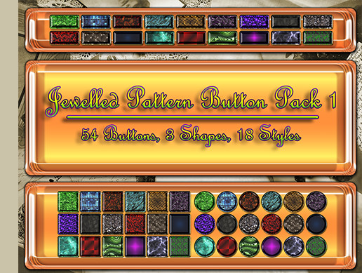 Pushable Button Texture Unity Jewelled Pattern Button Pack 1 | 2D Textures & Materials | Unity Asset ...