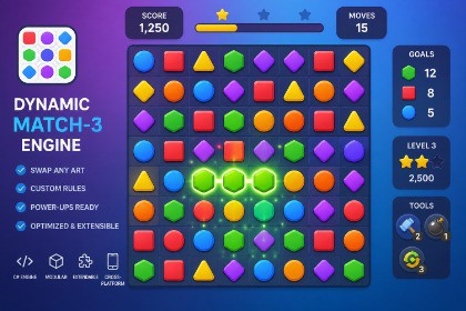 Match 3 Colors Game Template