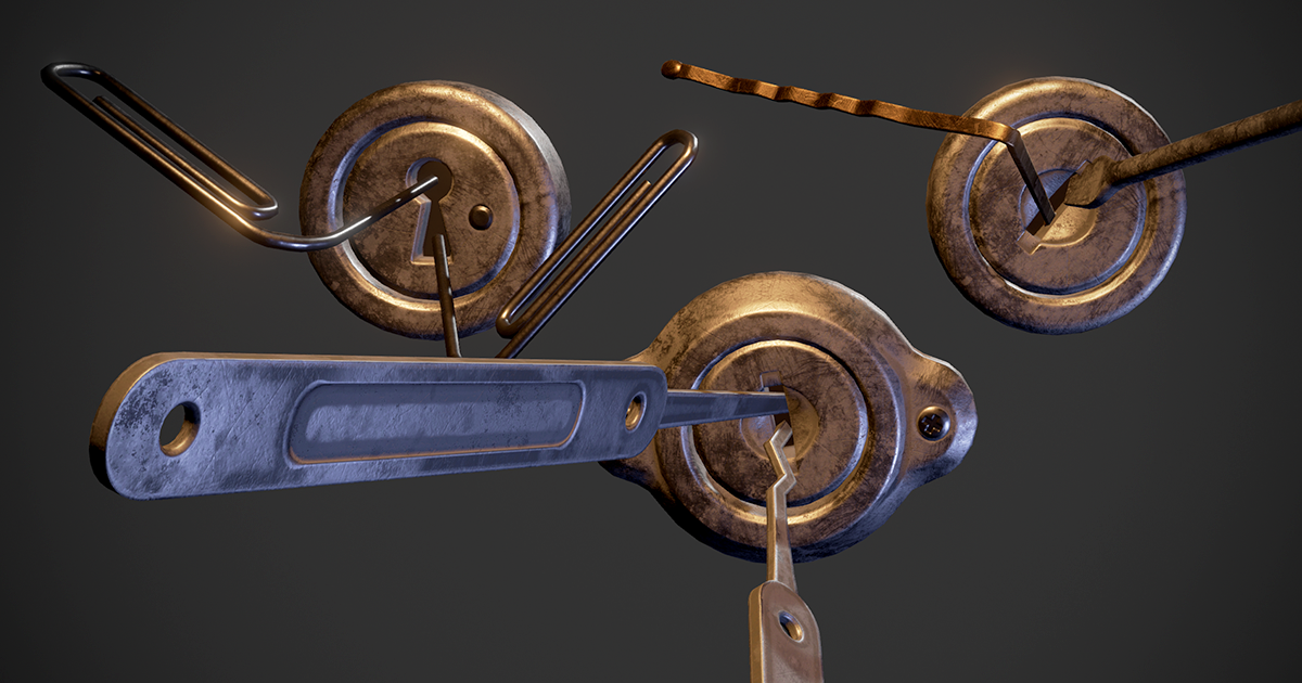 Mini Pack : Lockpick Kit | 3D Tools | Unity Asset Store