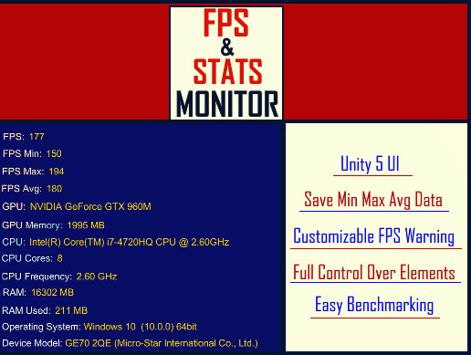 FPS & Stats Monitor - Simple To Advanced System Info | GUI Tools ...