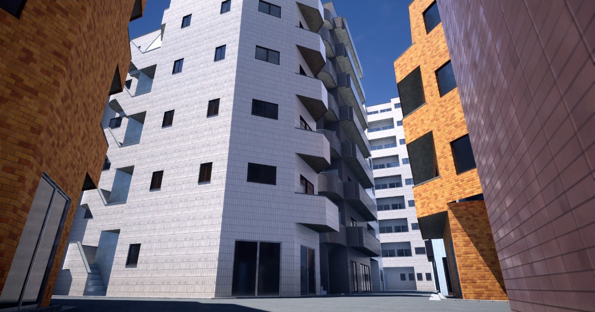 Modular Japanese Apartment Buildings 3D Urban Unity Asset Store