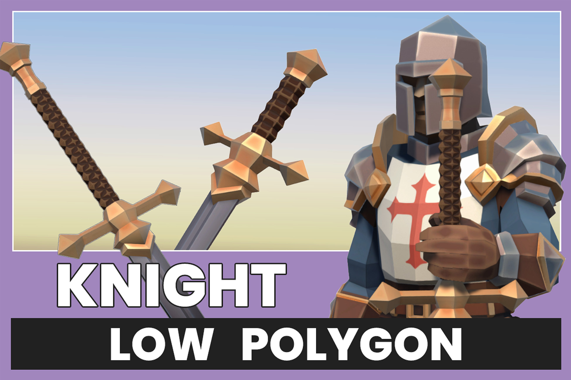 THE KNIGHT - lowpoly 3D character | 3D ヒューマノイド | Unity Asset Store