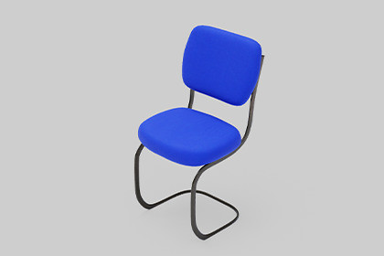 Modern Blue Office Chair 3D Model Asset