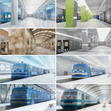 Subway and Train Stations Bundle - 10 Scenes