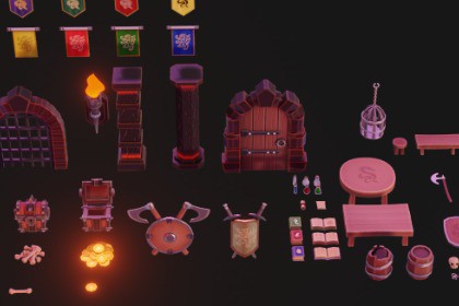 Complete Fantasy Dungeon Creator – Modular 3D Assets + Props + Ambience + SFX