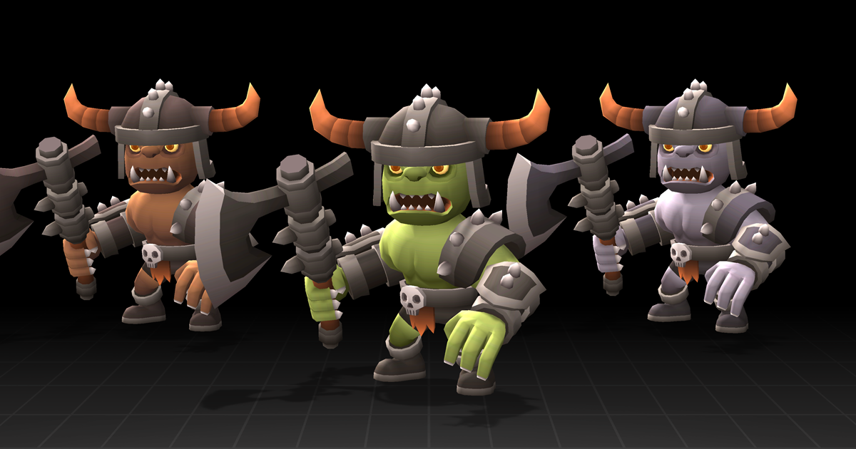Poly HP - TribeWarrior | 3D Creatures | Unity Asset Store
