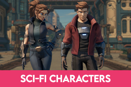 Stylized Modular Sci-Fi Characters