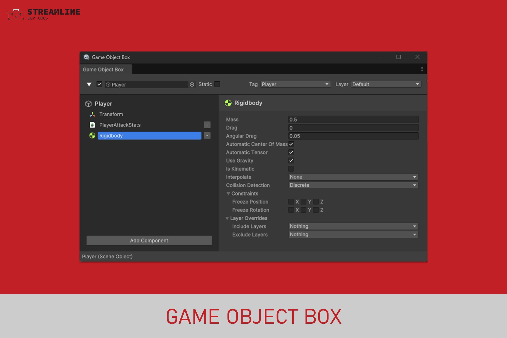 Game Object Box by Streamline Dev Tools