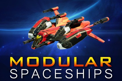 Sci-Fi Modular Spaceship Galaxy Raptor