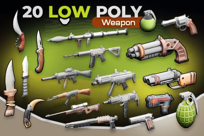 Low Poly Weapon Collection 1