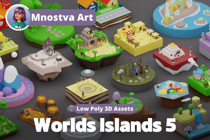 Low Poly Worlds Islands Exteriors Pack 5