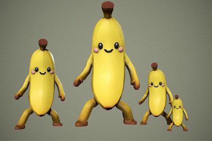 Cute Banana Character
