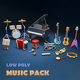 Musical Instruments Pack – Low-Poly 3D Models
