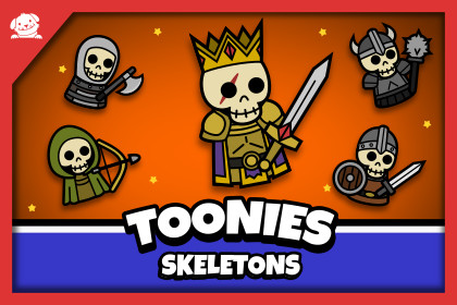 Toonies Skeletons - 2D Cute Skeleton Characters & Boss