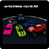 Low Poly: 3D Vehicles || 6 Cars Pack