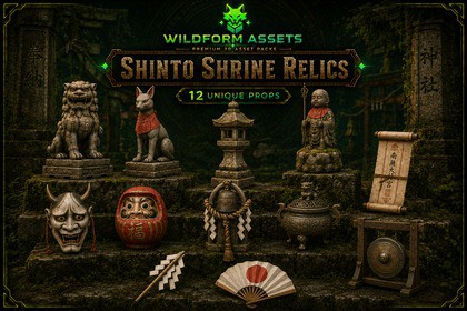 Shinto Shrine Relics - Japanese Temple & Ritual Props