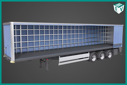 Curtainsider Semi Trailer URP HDRP Textures
