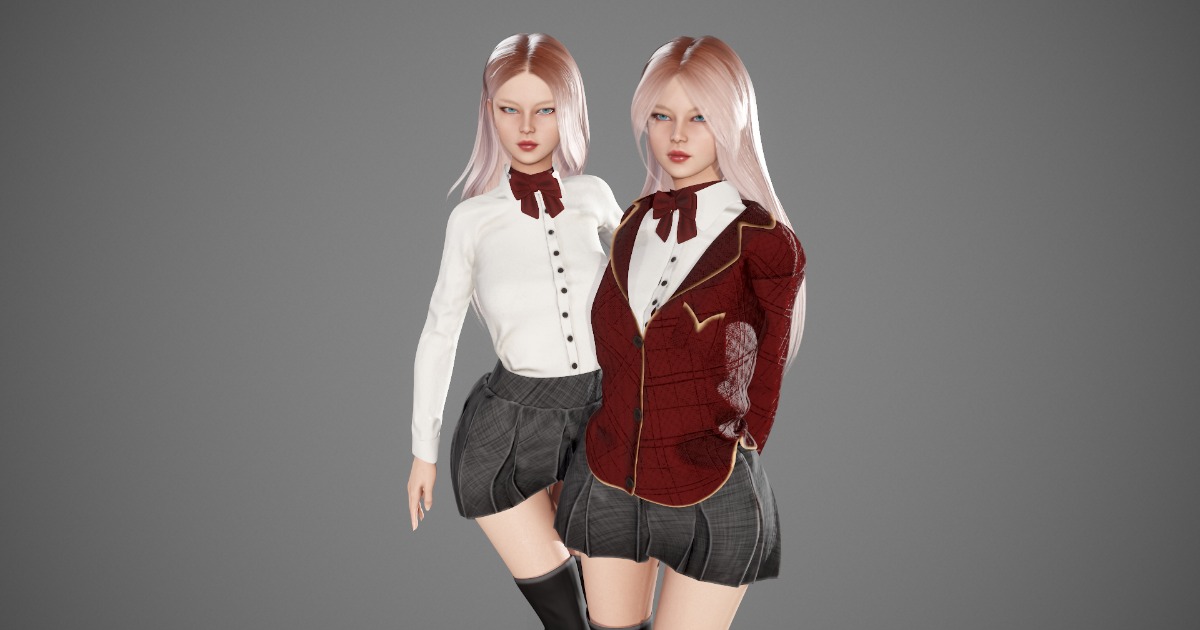 Girl Unity School Girl Lisa | Characters | Unity Asset Store