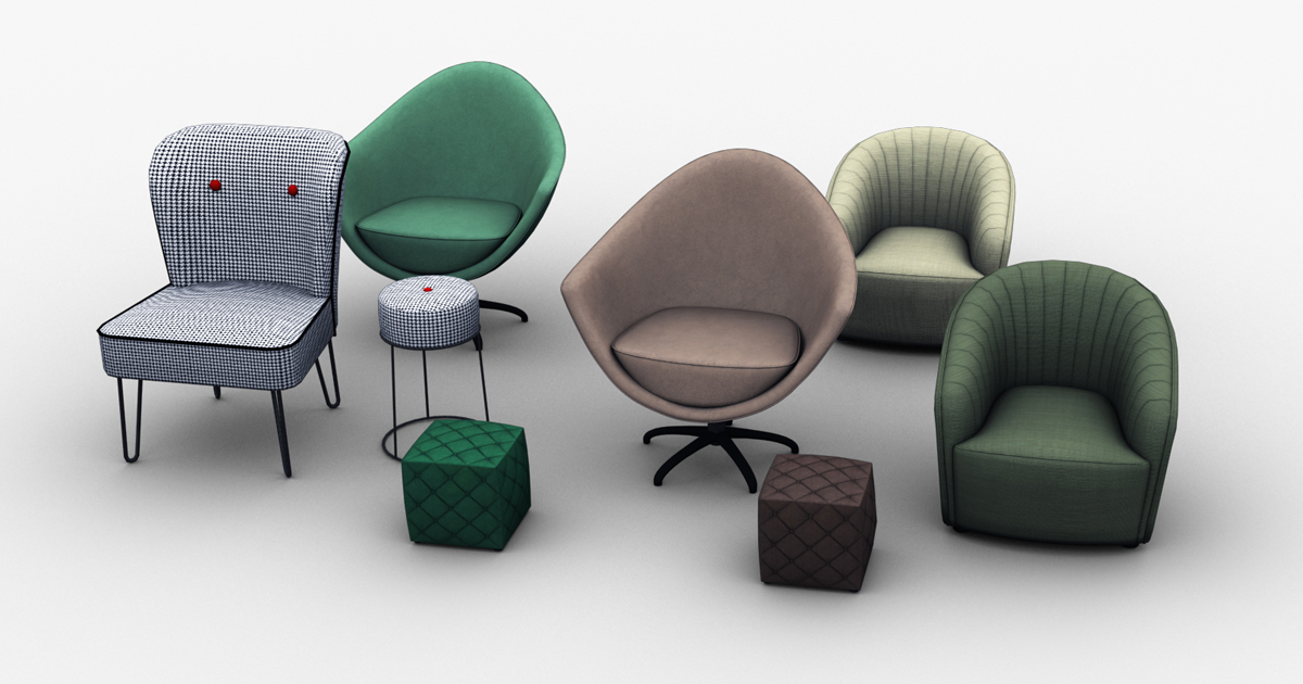 Armchairs Pack | 3D Furniture | Unity Asset Store