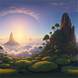 HDRI 3D Floating Island Skybox 2