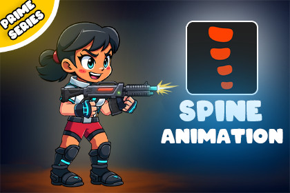 Lucia 2D Animated Spine Character(Prime Series)