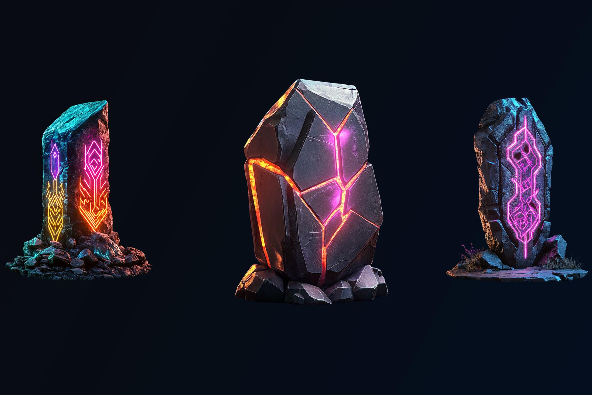 NHC - Tall Rune Stones | 2D Icons | Unity Asset Store