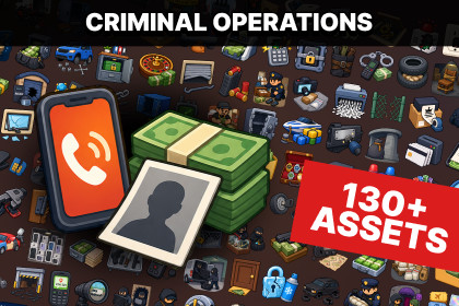 Crime Heist Police Smuggling Black Market Security Icons Pack
