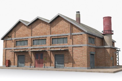 Industrial Factory Building – Variant 08