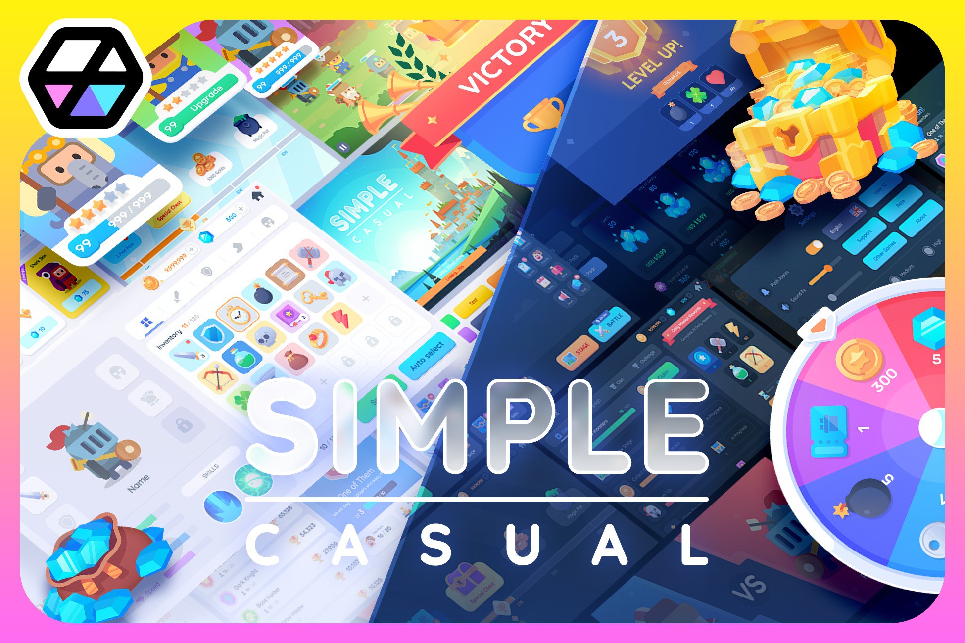 GUI Pro - Simple Casual | 2D 아이콘 | Unity Asset Store
