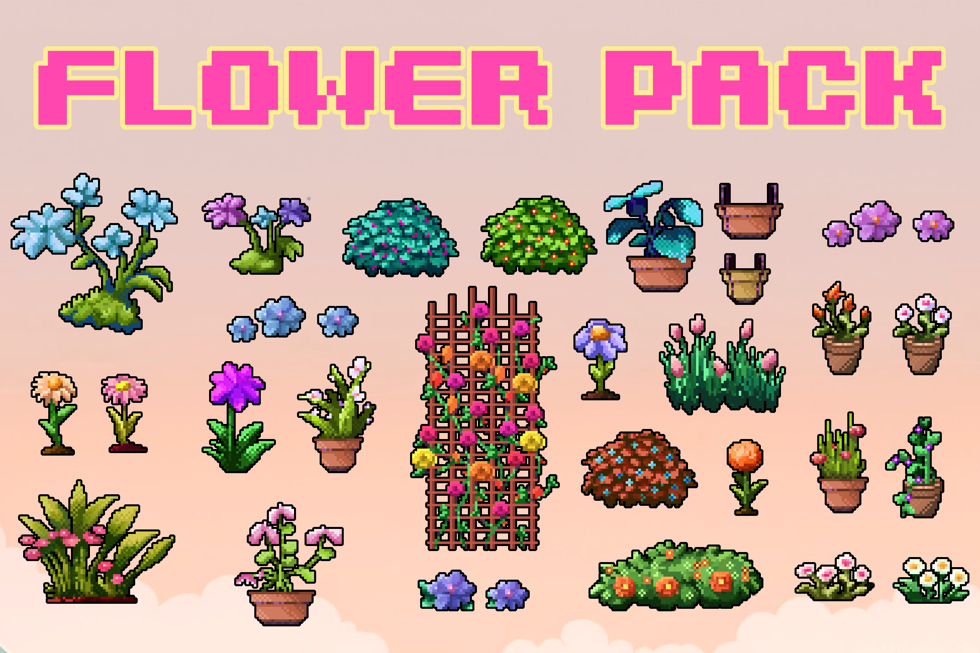 Pixel Art Flower Pack | 2D Environments | Unity Asset Store