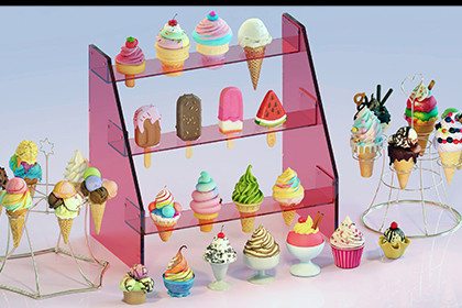 Delicious Ice Cream Collection – Colorful Dessert 3D Models