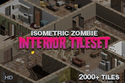 Zombie Interior - HD Isometric Tileset