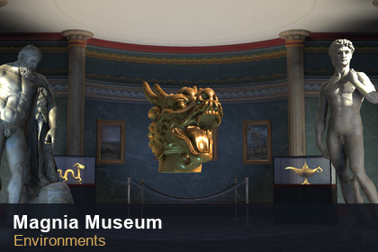 Magnia Museum Environments — Two Museum Interiors with Four Lit Demo Scenes