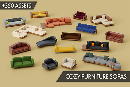 Cozy Furniture - Sofas & Couches Pack